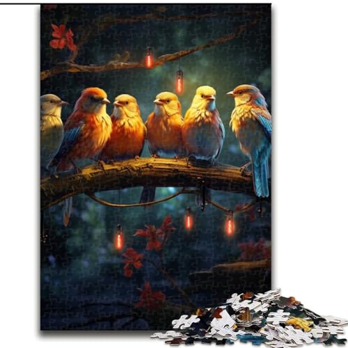 Puzzle 1000 Teile Blumen-Vögel-Puzzle aus Pappe, Denkspiel, interaktives Familienspiel, geeignet für Kinder ab 10 Jahren, 1000 Teile(26x38cm) von XHAXING