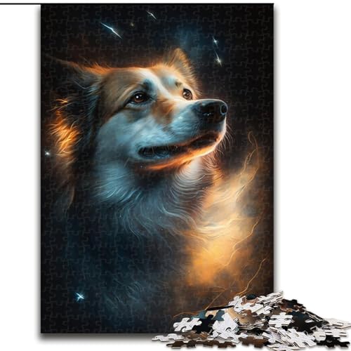 Puzzle 1000 Teile Border Collie Puzzles aus Pappe, Weihnachten, Halloween, Ostern, Neujahr 1000 Stück(26x38cm) von XHAXING