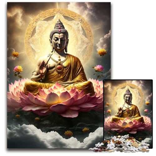 Puzzle 1000 Teile Buddha-Puzzle für Erwachsene, Eltern, Partner, Freunde – ab 14 Jahren, 50x75cm Puzzle 1000 Teile Buddha-Puzzle für Erwachsene, Eltern, Partner, Freunde – ab 14 Jahren, 50x75cm von XHAXING