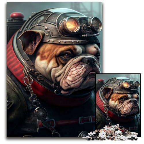 Puzzle 1000 Teile Bulldog-Puzzle für Erwachsene, Eltern, Partner, Freunde – ab 14 Jahren, 50x75cm Puzzle 1000 Teile Bulldog-Puzzle für Erwachsene, Eltern, Partner, Freunde – ab 14 Jahren, 50x75cm von XHAXING