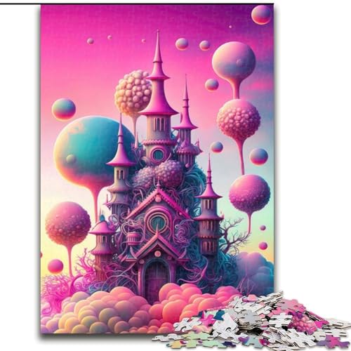 Puzzle 1000 Teile Candyland für Kinderzimmer. Puzzle aus Pappe, Weihnachten, Halloween, Ostern, Neujahr. 1000 Teile(26x38cm) von XHAXING