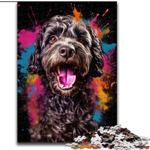 Puzzle 1000 Teile Cockapoo-Puzzles aus Holz, Weihnachten, Halloween, Ostern, Neujahr, 1000 Teile(50x75cm) von XHAXING