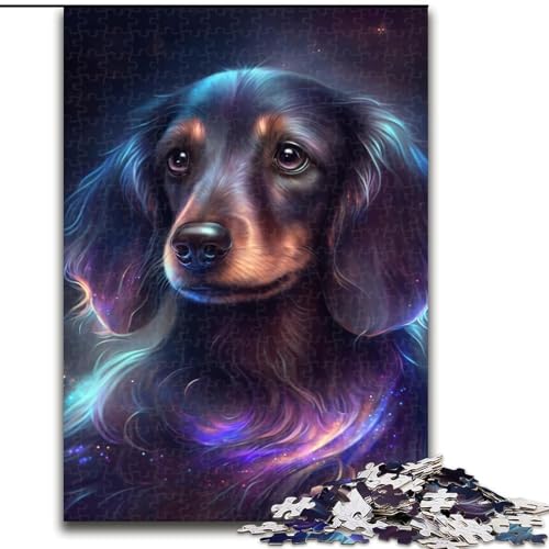 Puzzle 1000 Teile Dackel-Puzzle aus Pappe, Weihnachten, Halloween, Ostern, Neujahr, 1000 Teile(26x38cm) von XHAXING