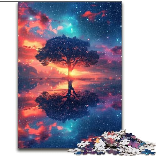 Puzzle 1000 Teile Der Baum des Lebens – Puzzle aus Pappe, Denkspiel, interaktives Familienspiel, geeignet für Kinder ab 10 Jahren, 1000 Teile(26x38cm) von XHAXING