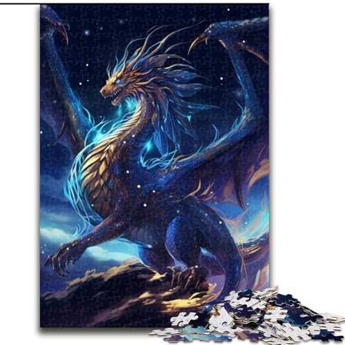 Puzzle 1000 Teile Galaxy Dragon Puzzle aus Pappe, Denkspiel, interaktives Familienspiel, geeignet für Kinder ab 10 Jahren, 1000 Teile(26x38cm) von XHAXING