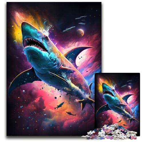 Puzzle 1000 Teile Hai Supernatural Schwierige Puzzles für Erwachsene Pädagogische Aktivität zur Verbesserung kognitiver Fähigkeiten 50x75CM/19.68x29.52inch von XHAXING