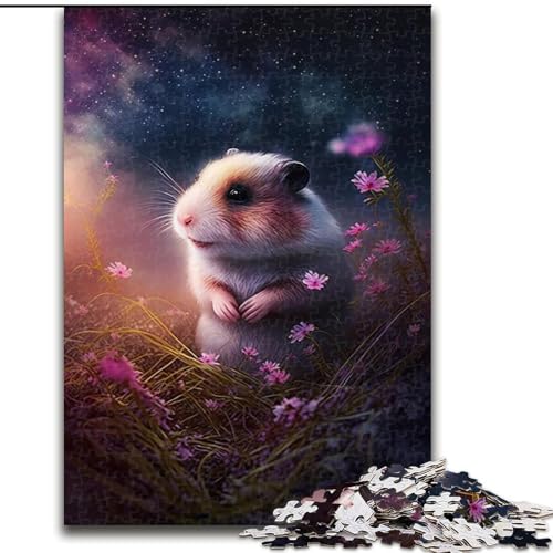 Puzzle 1000 Teile Hamster-Puzzle aus Pappe, anspruchsvolles Denkspiel für Teenager, unterhaltsames interaktives Spiel für die ganze Familie, 1000 Teile(26x38cm) von XHAXING