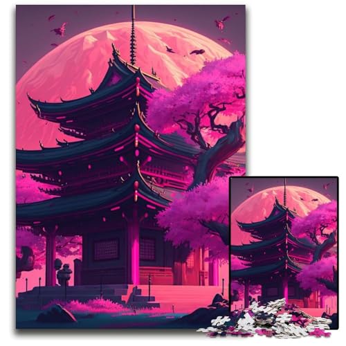 Puzzle 1000 Teile Japanischer Tempel, Papppuzzle, Heimaktivität für Feiertage, Geburtstage und Familienspieleabende, 26x38cm Puzzle 1000 Teile Japanischer Tempel, Papppuzzle, Heimaktivität für Feiertage, Geburtstage und Familienspieleabende, 26x38cm von XHAXING