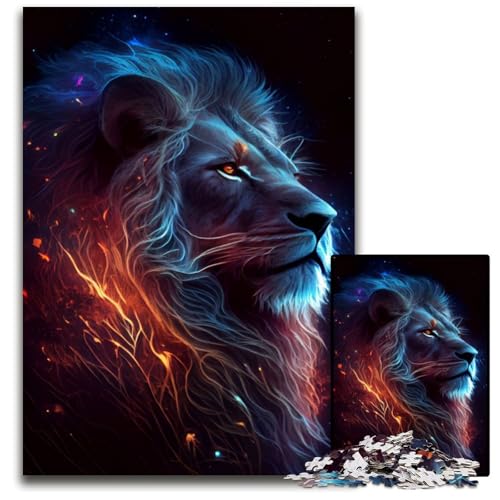Puzzle 1000 Teile Löwengesicht-Puzzle für Erwachsene, Eltern, Partner, Freunde – ab 14 Jahren, 50x75cm Puzzle 1000 Teile Löwengesicht-Puzzle für Erwachsene, Eltern, Partner, Freunde – ab 14 Jahren, 50x75cm von XHAXING