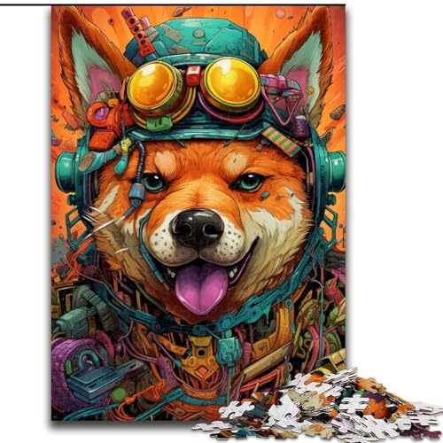 Puzzle 1000 Teile Mutant Corgi Puzzle aus Holz, Denkspiel, interaktives Familienspiel, geeignet für Kinder ab 10 Jahren, 1000 Teile(50x75cm) von XHAXING