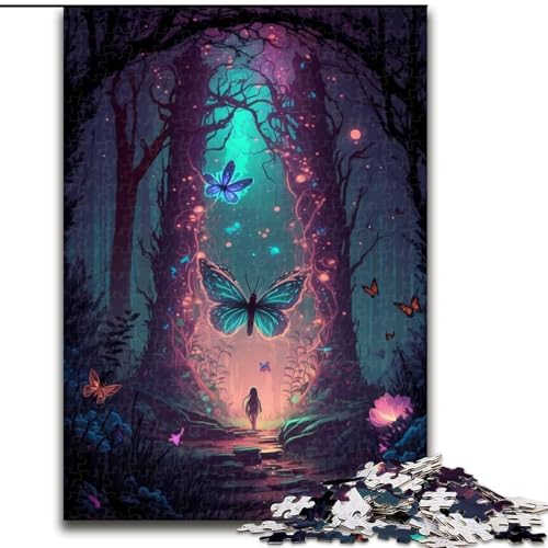 Puzzle 1000 Teile Schmetterling Mystische Puzzles aus Pappe, Weihnachten, Halloween, Ostern, Neujahr 1000 Stück(26x38cm) von XHAXING