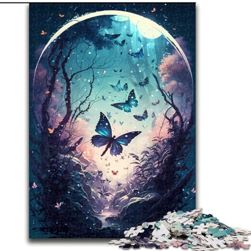 Puzzle 1000 Teile Schmetterlingstraum-Puzzle aus Holz, Weihnachten, Halloween, Ostern, Neujahr, 1000 Teile(50x75cm) von XHAXING