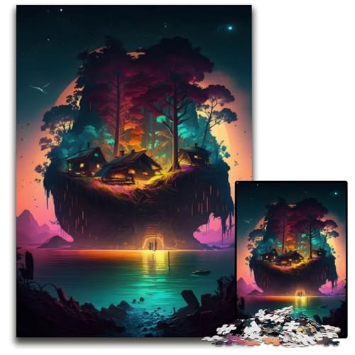 Puzzle 1000 Teile Schöne kleine Insel Unmögliches Puzzle für Erwachsene Familienaktivität, Denksportaufgabe, Heimdekoration, 26X38CM/10.23x14.96inch Puzzle 1000 Teile Schöne kleine Insel Unmögliches Puzzle für Erwachsene Familienaktivität, Denksportaufgabe, Heimdekoration, 26X38CM/10.23x14.96inch von XHAXING