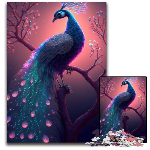 Puzzle 1000 Teile Schöner Pfauenglanz Schwierige Puzzles für Erwachsene Pädagogische Aktivität zur Verbesserung kognitiver Fähigkeiten 50x75CM/19.68x29.52inch Puzzle 1000 Teile Schöner Pfauenglanz Schwierige Puzzles für Erwachsene Pädagogische Aktivität zur Verbesserung kognitiver Fähigkeiten 50x75CM/19.68x29.52inch von XHAXING
