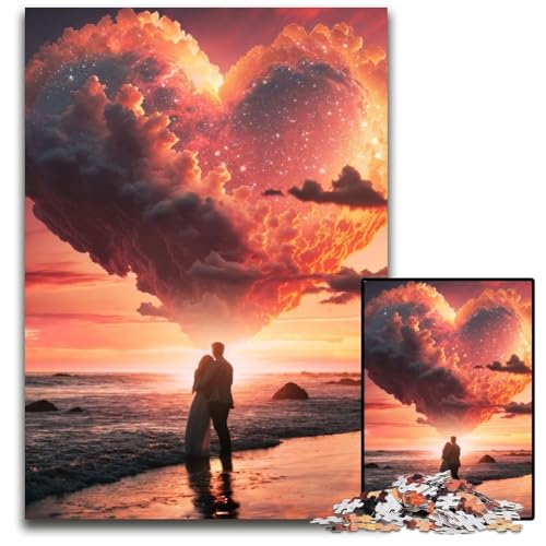 Puzzle 1000 Teile Sonnenuntergangs-Puzzle für Erwachsene, Eltern, Partner, Freunde – ab 14 Jahren, 26x38cm Puzzle 1000 Teile Sonnenuntergangs-Puzzle für Erwachsene, Eltern, Partner, Freunde – ab 14 Jahren, 26x38cm von XHAXING