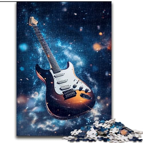 Puzzle 1000 Teile Sternenhimmel-Gitarrenpuzzle aus Pappe, Denkspiel, interaktives Familienspiel, geeignet für Kinder ab 10 Jahren, 1000 Teile(26x38cm) von XHAXING