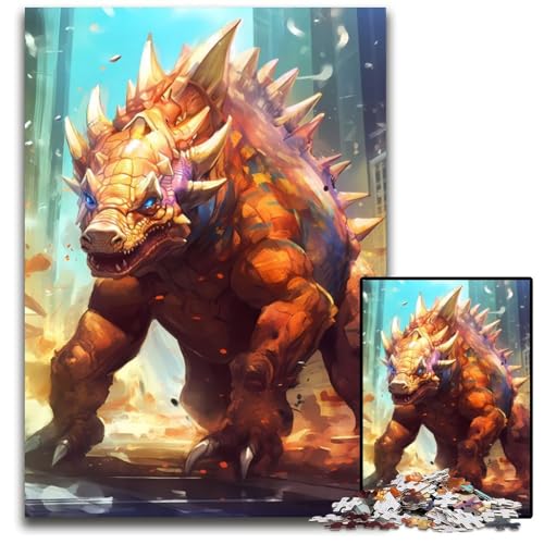 Puzzle 1000 Teile Triceratops-Biest, Schwierige Rätsel für Erwachsene, Herausforderndes Denkspiel für Teenager, Spaß für den Familienspieleabend, 26x38cm Puzzle 1000 Teile Triceratops-Biest, Schwierige Rätsel für Erwachsene, Herausforderndes Denkspiel für Teenager, Spaß für den Familienspieleabend, 26x38cm von XHAXING