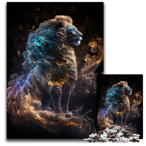 Puzzle 1000 Teile Unendlich Stolz des Löwen Puzzles für Erwachsene Perfekt für Familienspaß, Partyspiele, Geburtstagspartygeschenke 50x75CM/19.68x29.52inch von XHAXING