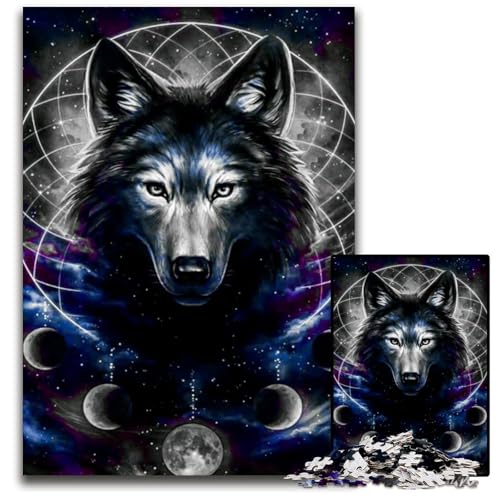 Puzzle 1000 Teile Wolf, Schwierige Puzzles für Erwachsene, Herausforderndes Denkspiel für Teenager, Spaß für den Familienspieleabend, 50x75cm Puzzle 1000 Teile Wolf, Schwierige Puzzles für Erwachsene, Herausforderndes Denkspiel für Teenager, Spaß für den Familienspieleabend, 50x75cm von XHAXING