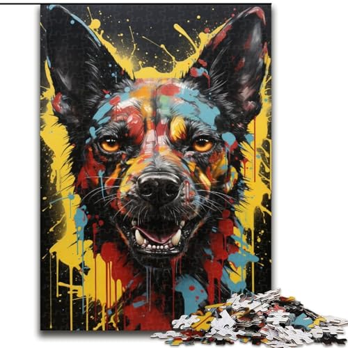 Puzzle 1000 Teile für Erwachsene, Afrikanische Hyäne, Puzzle aus Holz, perfekte Dekoration für Zuhause oder das Büro, 1000 Teile(50x75cm) von XHAXING