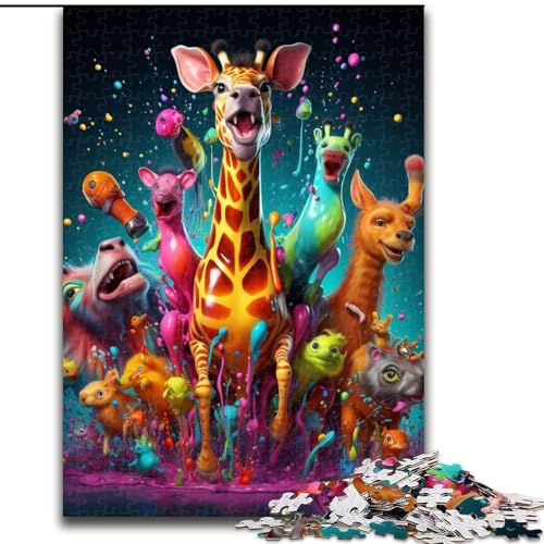 Puzzle 1000 Teile für Erwachsene, Afrikanische Tiere, Puzzle aus Pappe, interaktives Familienspiel, Heimdekoration zum Selbermachen, anspruchsvolles Denkspiel als Geschenk, 1000 Teile(26x38cm) von XHAXING