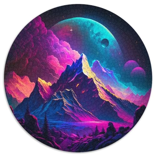 Puzzle 1000 Teile für Erwachsene, Alien-Landschaft, runde Puzzles, Denkspiel für Teenager, (Größe 67,5 x 67,5 cm) von XHAXING