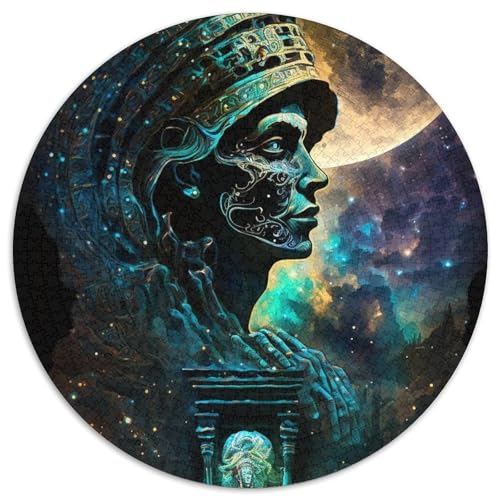 Puzzle 1000 Teile für Erwachsene, Alien-Landschaft, runde Puzzles, Denkspiel für Teenager, (Größe 67,5 x 67,5 cm) von XHAXING