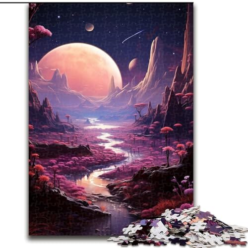 Puzzle 1000 Teile für Erwachsene, Alien Planet Puzzle aus Pappe, Weihnachten, Halloween, Ostern, Neujahr, 1000 Teile(26x38cm) von XHAXING