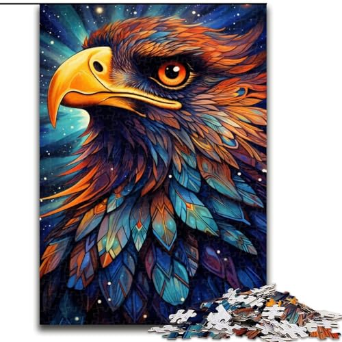 Puzzle 1000 Teile für Erwachsene, Art Eagle Puzzles aus Holz, Geburtstagsgeschenkidee, anspruchsvolles Denkspiel, 1000 Teile(50x75cm) von XHAXING
