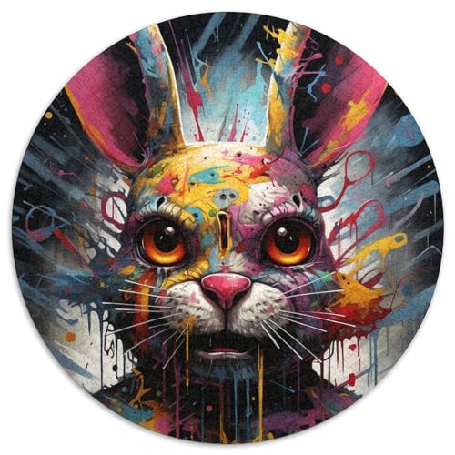 Puzzle 1000 Teile für Erwachsene, Art Rabbits, Papierpuzzle, Denksportaufgabe, Spiel für Erwachsene, interaktive Familienaktivität (67,5 x 67,5 cm) von XHAXING