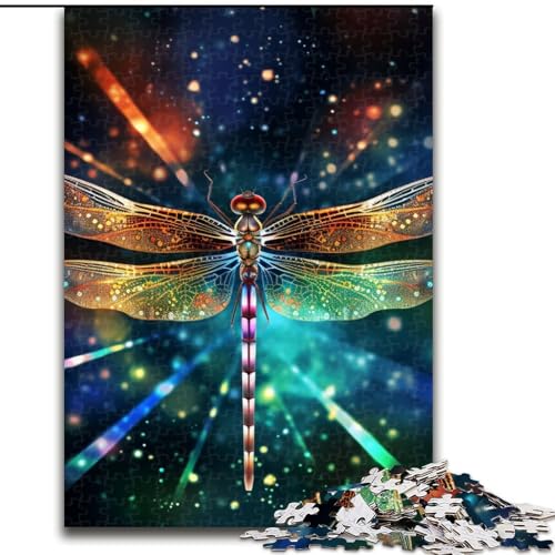Puzzle 1000 Teile für Erwachsene, Art Star Libelle, aus Pappe, interaktives Familienspiel, Heimdekoration zum Selbermachen, anspruchsvolles Denkspiel als Geschenk, 1000 Teile(26x38cm) von XHAXING