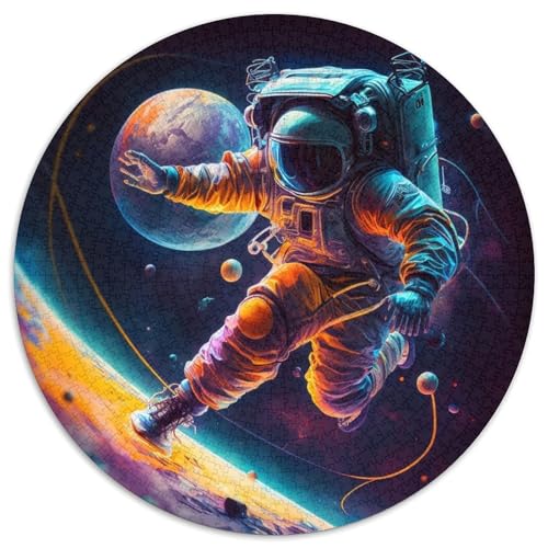 Puzzle 1000 Teile für Erwachsene, Astronaut spielt Basketball, schwierige Puzzles für Erwachsene, anspruchsvolles Denkspiel – entspannendes Spielzeug für Teenager (Größe 67,5 x 67,5 cm) von XHAXING