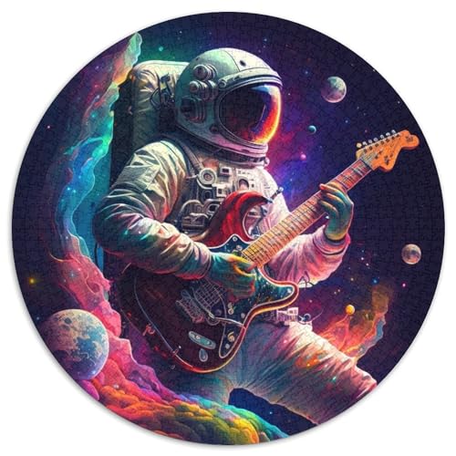 Puzzle 1000 Teile für Erwachsene, Astronaut spielt Gitarre, Puzzle für Erwachsene, pädagogisches Denkspiel, künstlerische Heim- und Bürodekoration, ab 14 Jahren (Größe 67,5 x 67,5 cm) von XHAXING