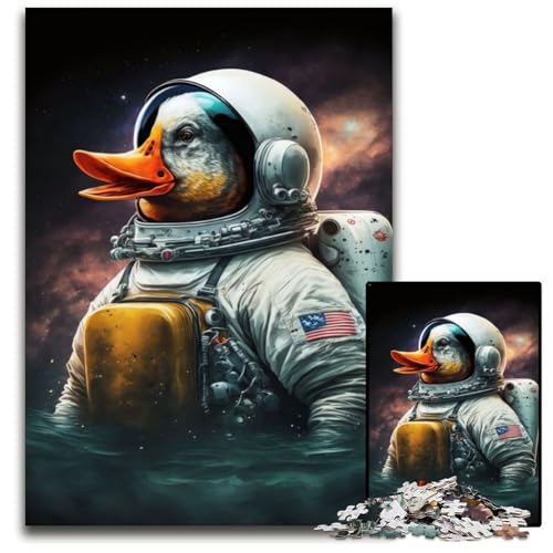 Puzzle 1000 Teile für Erwachsene, Astronautenente, Puzzles für Erwachsene, Denkspiel für Teenager, 26x38cm Puzzle 1000 Teile für Erwachsene, Astronautenente, Puzzles für Erwachsene, Denkspiel für Teenager, 26x38cm von XHAXING