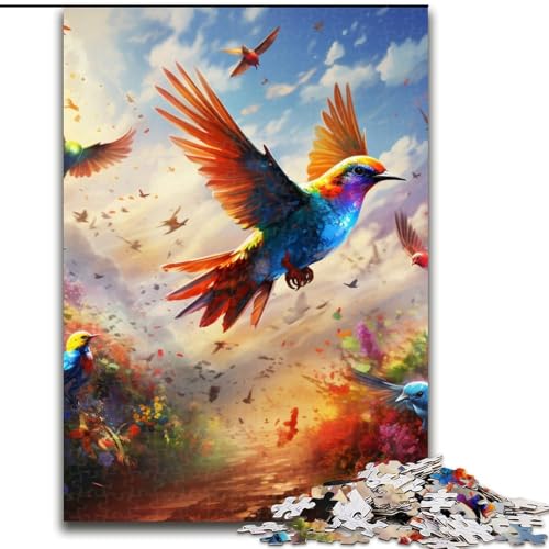Puzzle 1000 Teile für Erwachsene, Blumen, Vögel, aus Pappe, mit interaktivem Familienspiel, Kinder ab 10 Jahren, 1000 Teile(26x38cm) von XHAXING