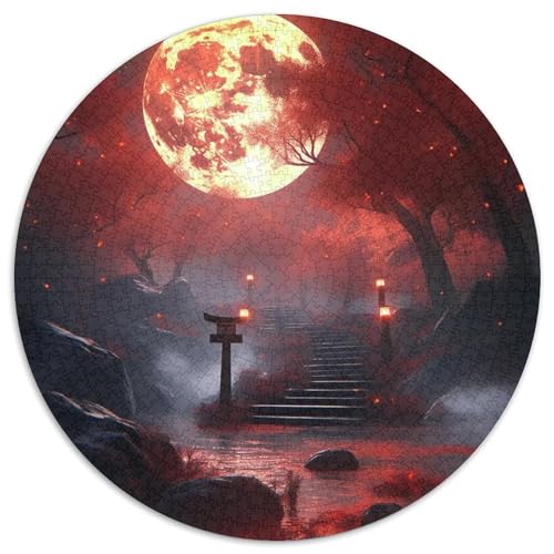 Puzzle 1000 Teile für Erwachsene, Blutmond-Papierpuzzle, Denksportaufgabe, Spiel für Erwachsene, interaktive Familienaktivität (67,5 x 67,5 cm) von XHAXING