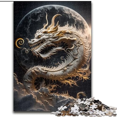 Puzzle 1000 Teile für Erwachsene, Brave Dragon Puzzle aus Holz, anspruchsvolles Denkspiel für Teenager, unterhaltsames interaktives Spiel für die ganze Familie, 1000 Teile(50x75cm) von XHAXING