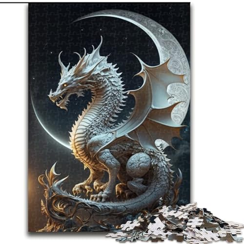Puzzle 1000 Teile für Erwachsene, Brave Dragon Puzzle aus Holz, schwieriges Denkspiel für Jugendliche, 1000 Teile(50x75cm) von XHAXING