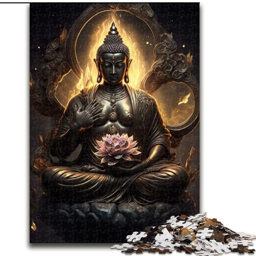 Puzzle 1000 Teile für Erwachsene, Buddha-Puzzle aus Pappe, anspruchsvolles Denkspiel für Teenager, unterhaltsames interaktives Spiel für die ganze Familie, 1000 Teile(26x38cm) von XHAXING