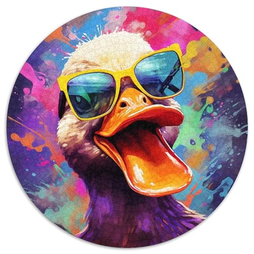 Puzzle 1000 Teile für Erwachsene, Bunte Ente, schwierige Puzzles für Erwachsene, anspruchsvolles Denkspiel – entspannendes Spielzeug für Teenager (Größe 67,5 x 67,5 cm) von XHAXING