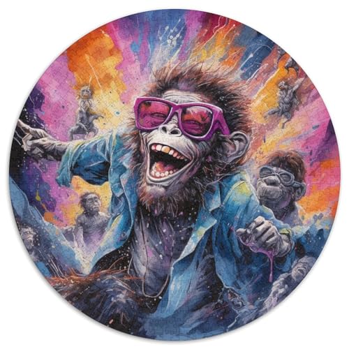 Puzzle 1000 Teile für Erwachsene, Bunte Gorillas, Papierpuzzle, Denksportaufgabe, Spiel für Erwachsene, interaktive Familienaktivität (67,5 x 67,5 cm) von XHAXING