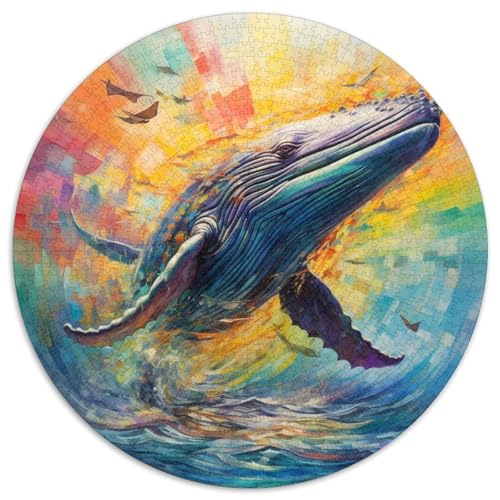 Puzzle 1000 Teile für Erwachsene, Bunte Wal-Puzzles aus Pappe, anspruchsvolles Denkspiel für Teenager, Spaß für den Spieleabend mit der Familie (67,5 x 67,5 cm) von XHAXING