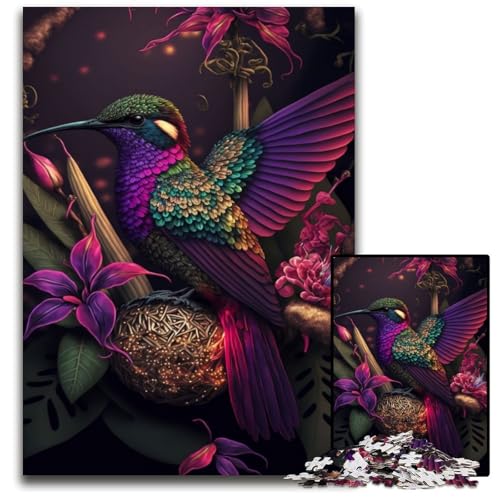 Puzzle 1000 Teile für Erwachsene, Bunter Kolibri, Unmögliches Puzzle für Erwachsene, Geburtstagsgeschenkidee, Herausforderndes Denkspiel, 26x38cm Puzzle 1000 Teile für Erwachsene, Bunter Kolibri, Unmögliches Puzzle für Erwachsene, Geburtstagsgeschenkidee, Herausforderndes Denkspiel, 26x38cm von XHAXING