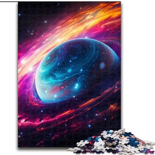 Puzzle 1000 Teile für Erwachsene, Buntes Universum-Puzzle aus Holz, Perfekt für Halloween, Weihnachten, Geburtstagsgeschenk, 1000 Stück(50x75cm) von XHAXING