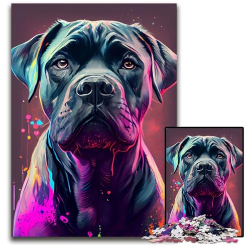 Puzzle 1000 Teile für Erwachsene, Cane Corso, Bunte Puzzles für Erwachsene, Denkspiel für Teenager, 50x75cm Puzzle 1000 Teile für Erwachsene, Cane Corso, Bunte Puzzles für Erwachsene, Denkspiel für Teenager, 50x75cm von XHAXING