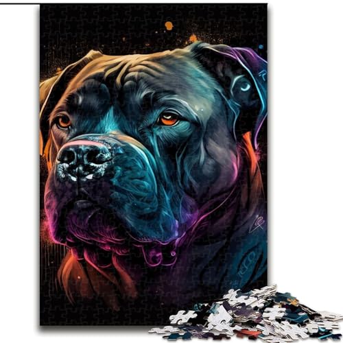 Puzzle 1000 Teile für Erwachsene, Cane Corso, buntes Puzzle aus Pappe, anspruchsvolles Denkspiel für Teenager, Spaß für die ganze Familie, DIY-Geschenk zur Heimdekoration, 1000 Teile(26x38cm) von XHAXING