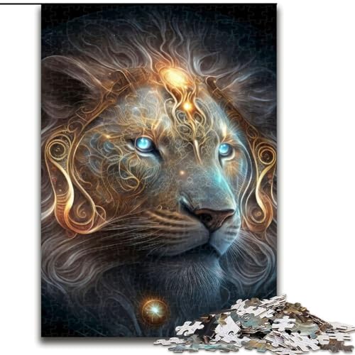 Puzzle 1000 Teile für Erwachsene, Celestial Visions Lion Puzzle aus Holz, schwieriges Denkspiel für Jugendliche, 1000 Teile(50x75cm) von XHAXING
