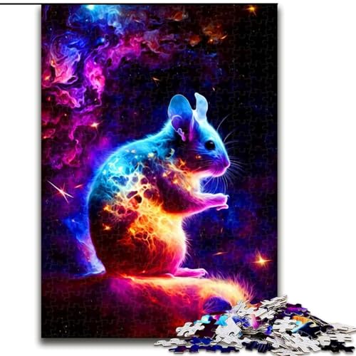 Puzzle 1000 Teile für Erwachsene, Chinchilla-Puzzle aus Holz, anspruchsvolles Denkspiel für Teenager, perfekt als Heimdekoration oder Geschenk, 1000 Stück(50x75cm) von XHAXING