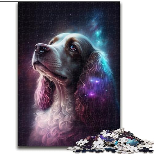 Puzzle 1000 Teile für Erwachsene, Cocker Spaniel-Hunde-Puzzle aus Pappe, anspruchsvolles Denkspiel für Teenager, unterhaltsames interaktives Spiel für die ganze Familie, 1000 Teile(26x38cm) von XHAXING