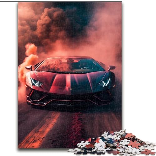 Puzzle 1000 Teile für Erwachsene, Cooles Sportwagen-Puzzle aus Pappe, anspruchsvolles Denkspiel für Teenager, unterhaltsames interaktives Spiel für die ganze Familie, 1000 Teile(26x38cm) von XHAXING